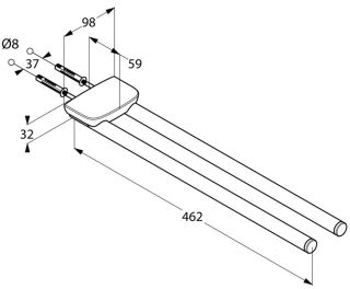 Полотенцедержатель Kludi Ambienta 46см хром 5397705